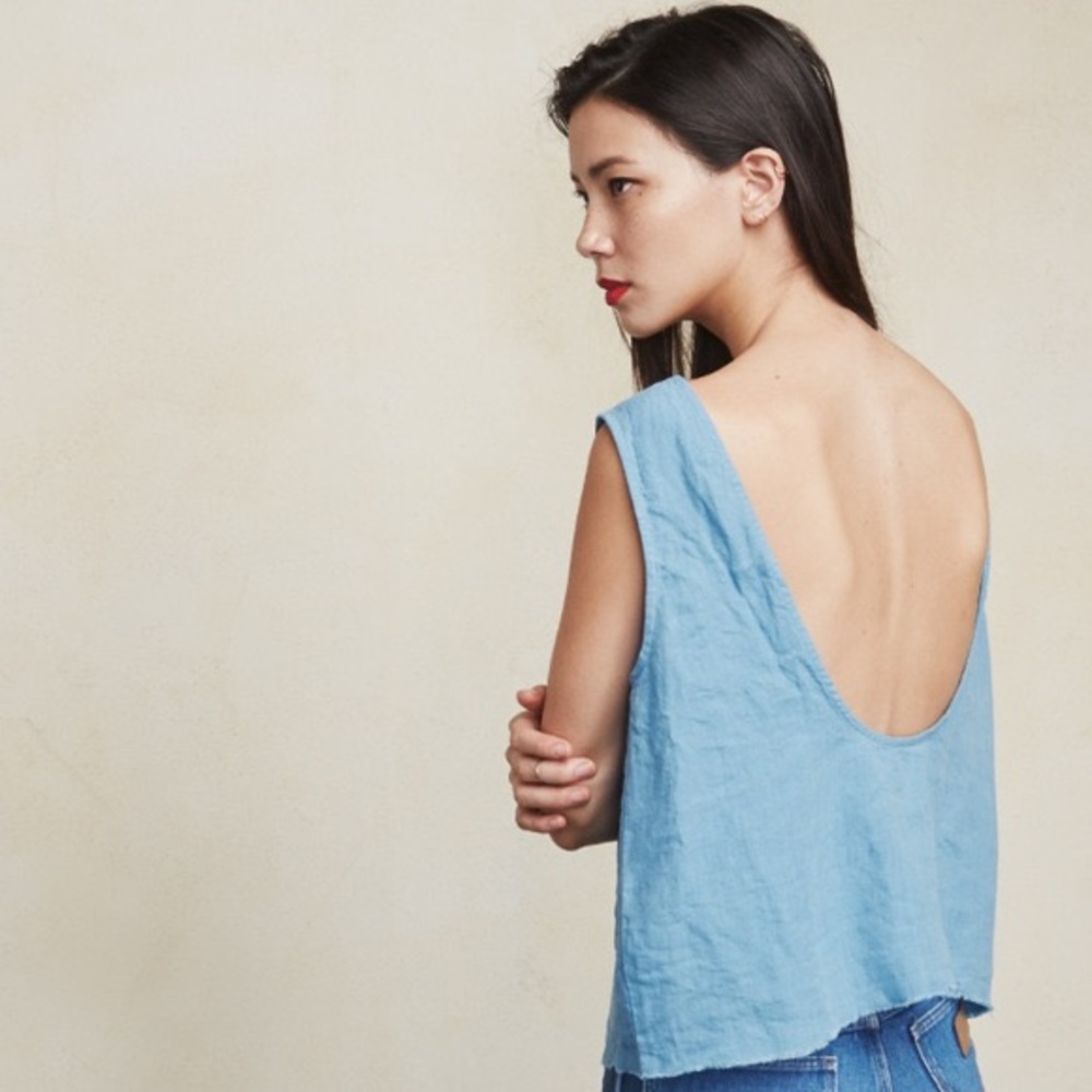 Reformation Morgan Tank in Blue